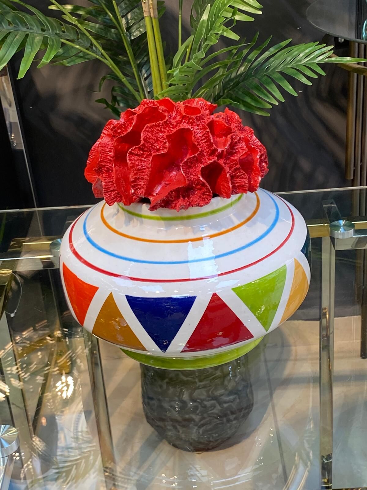 Küp Mercan Kapaklı Y:28 Ç:25 CM