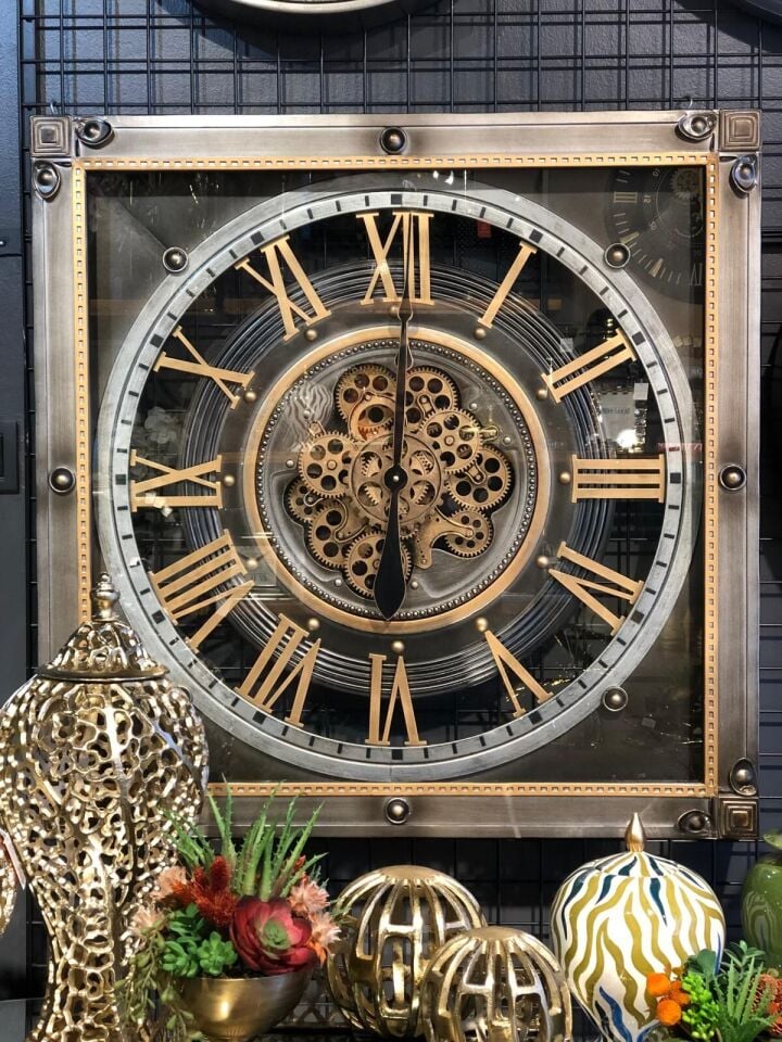 Çarklı Duvar saati 80*80 cm