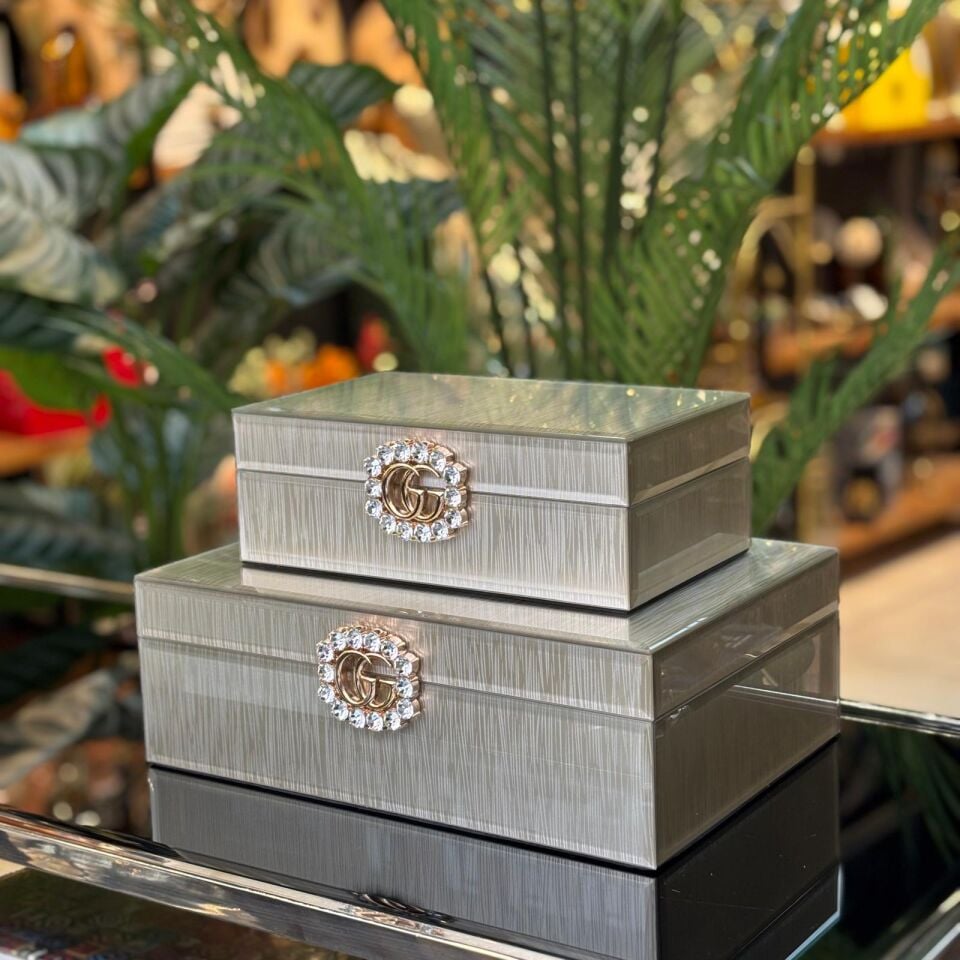 Mücevher Cam Kutu 2 li (büyük boy)