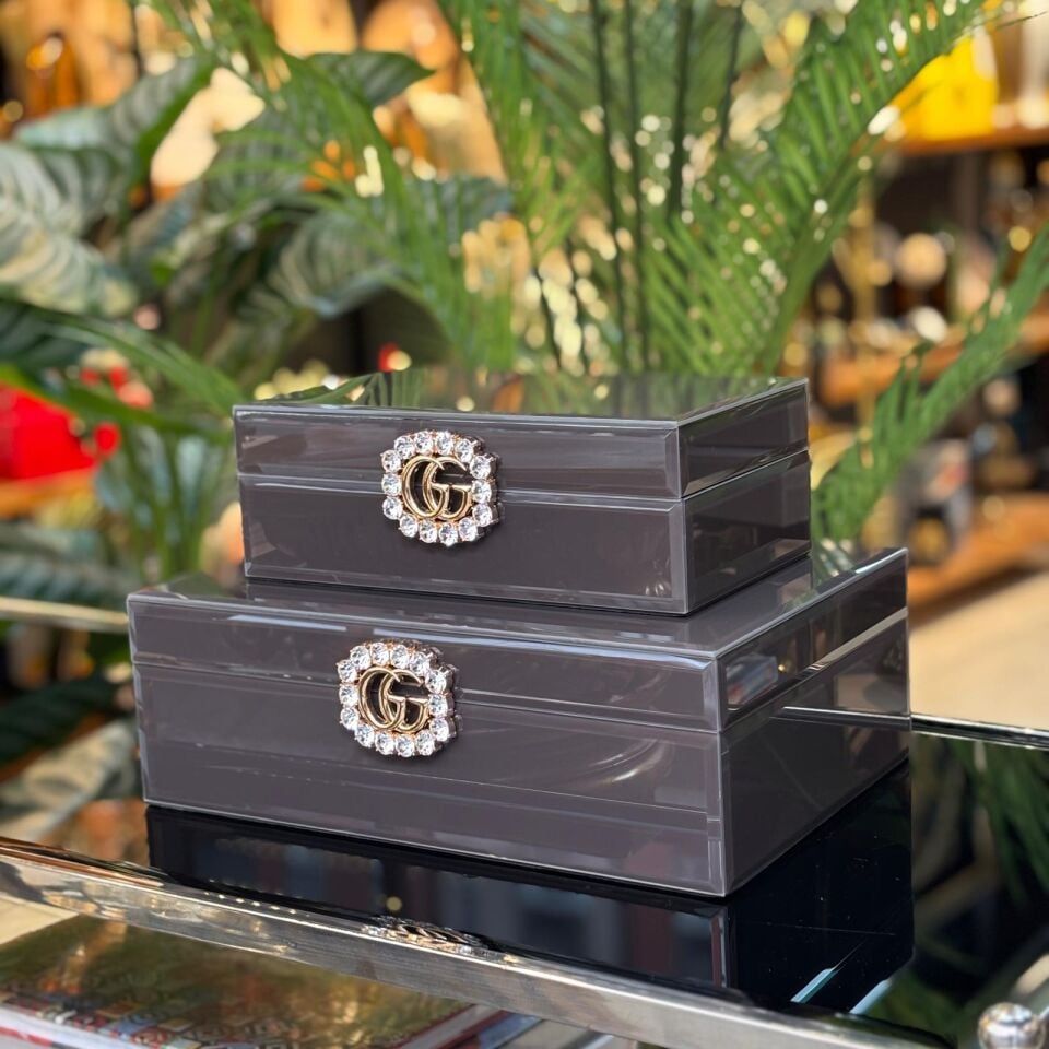 Mücevher Cam Kutu 2 li (büyük boy)