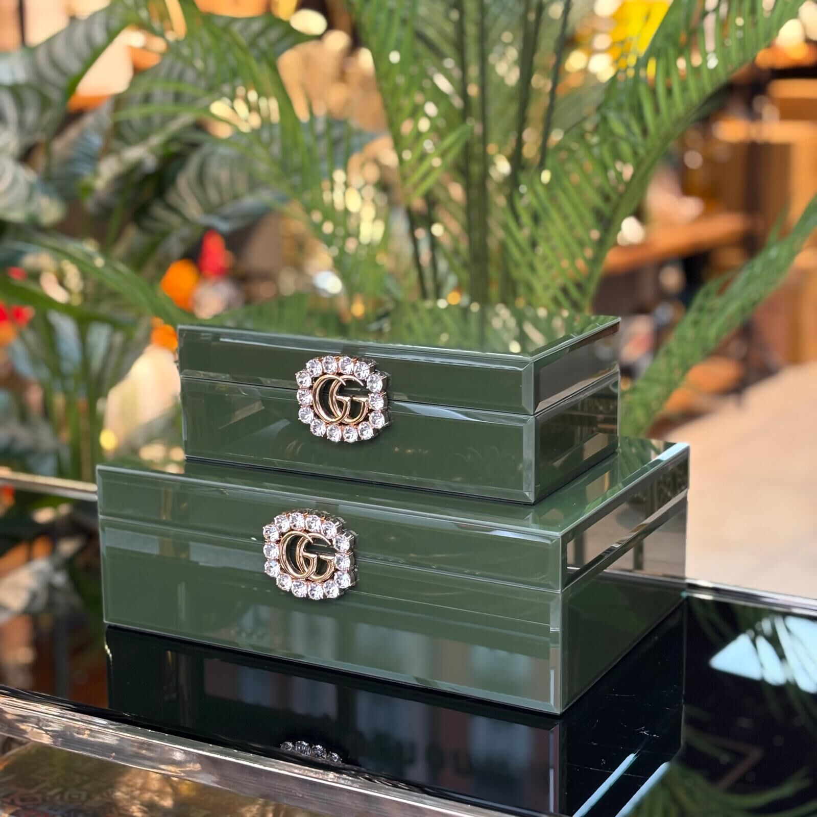 Mücevher Cam Kutu 2 li (büyük boy)