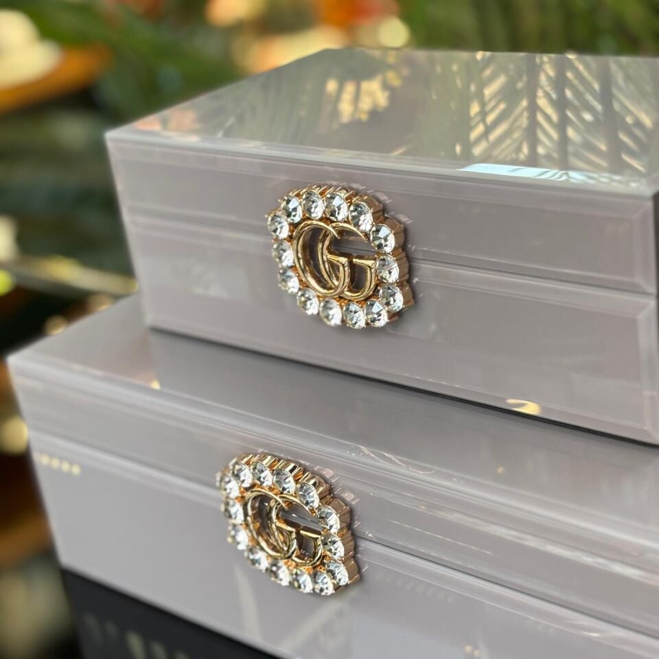 Mücevher Cam Kutu 2 li (büyük boy)