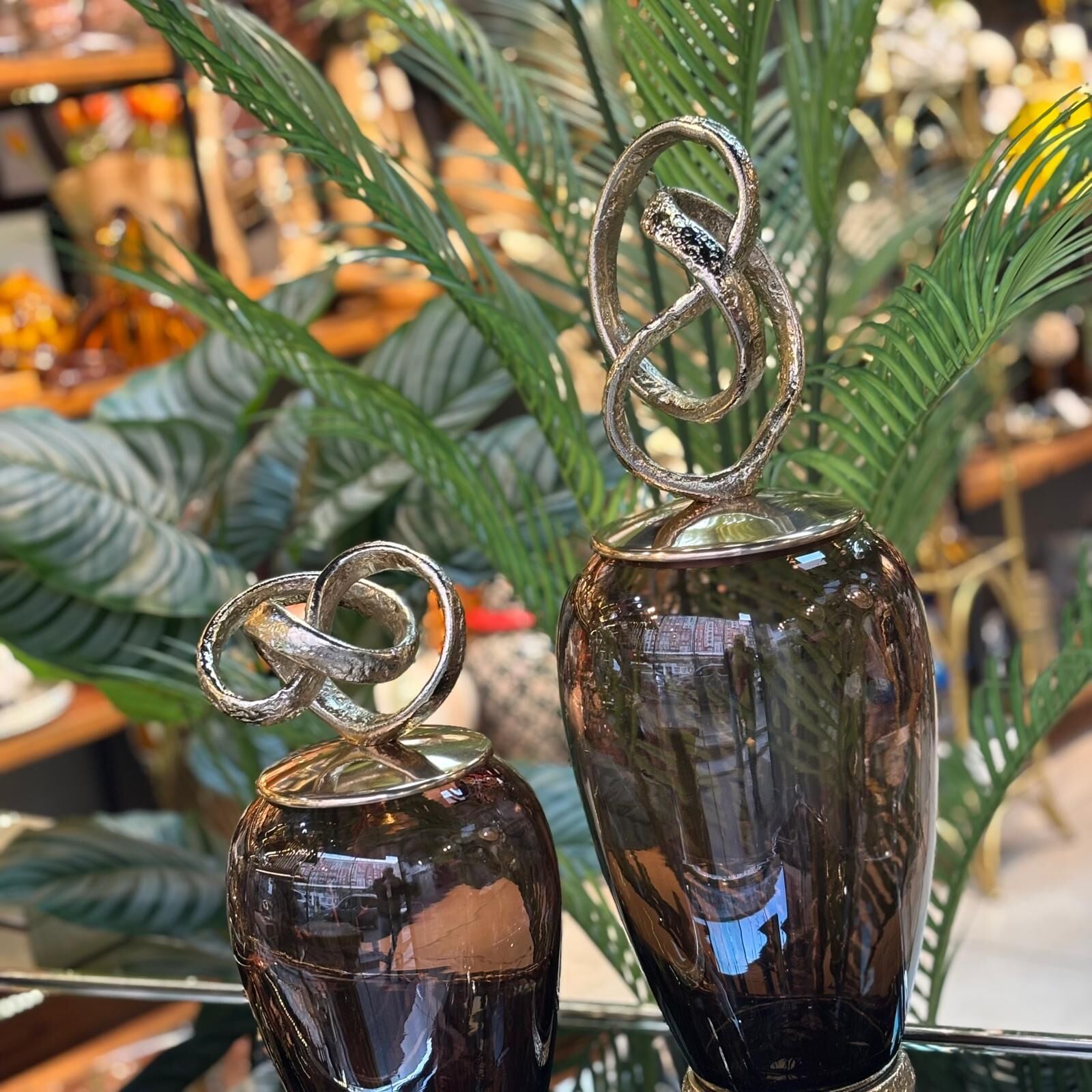 Döküm Pirinç Vazo 2 li