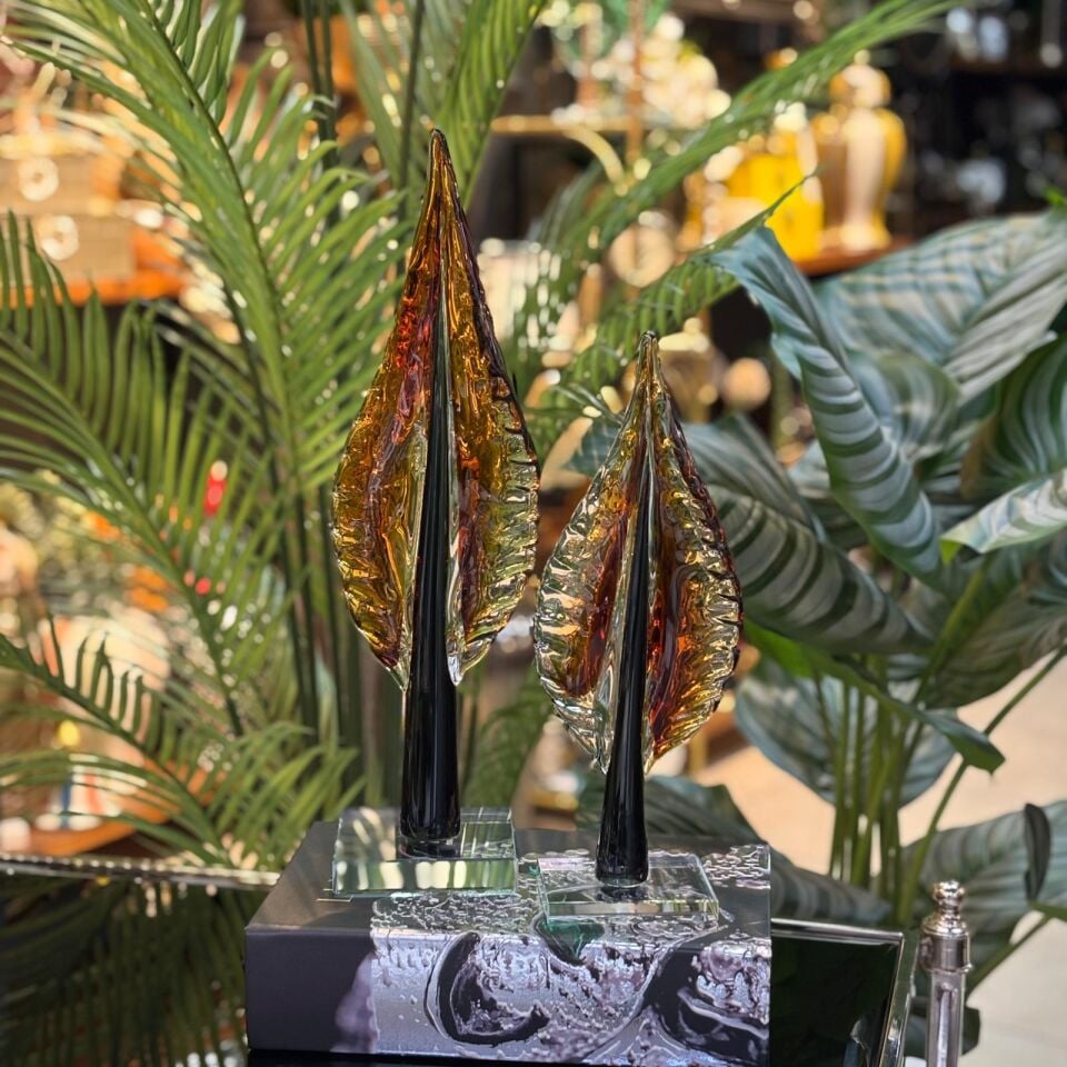 Sıcak Cam Soyut Obje 2 li