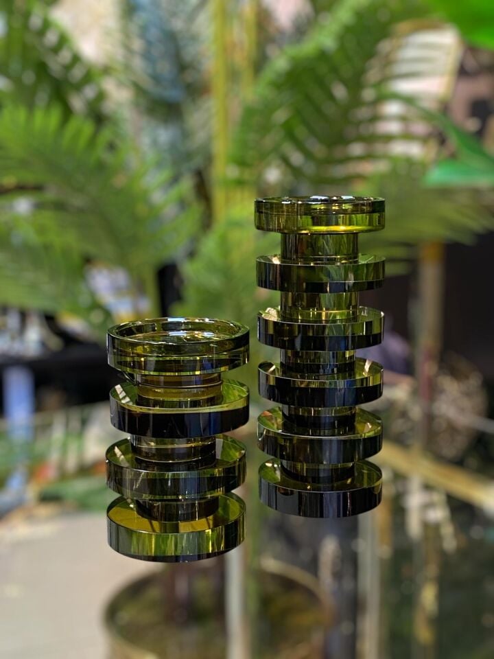 Kristal Mumluk 2 li (21-13cm)