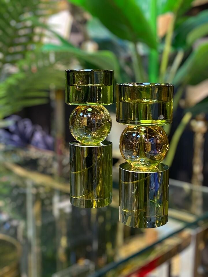 Kristal Mumluk 2 li (19-17cm)