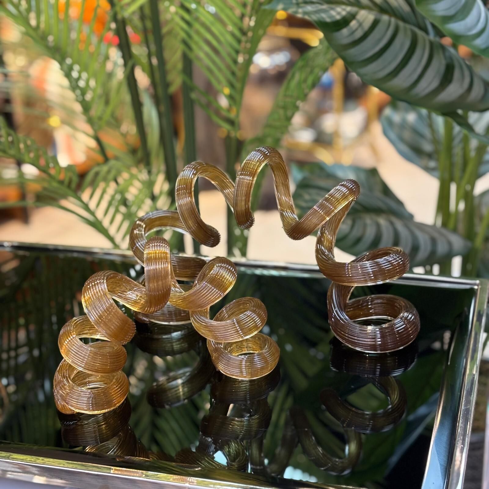 Sıcak Cam Soyut Obje 2 li