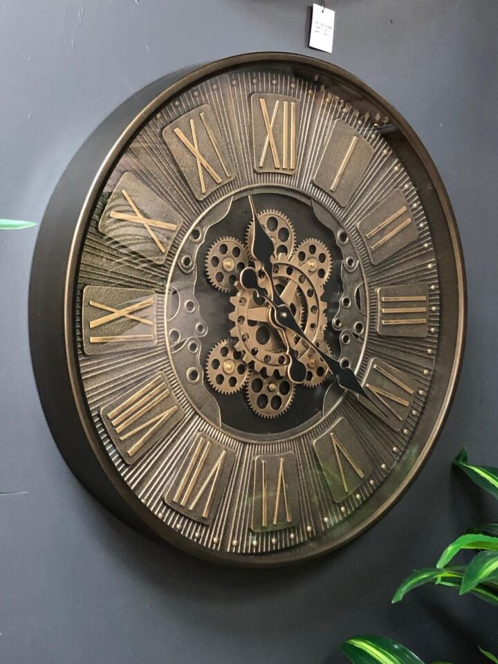 Duvar Saati Çarklı 60 cm (ithal) metal