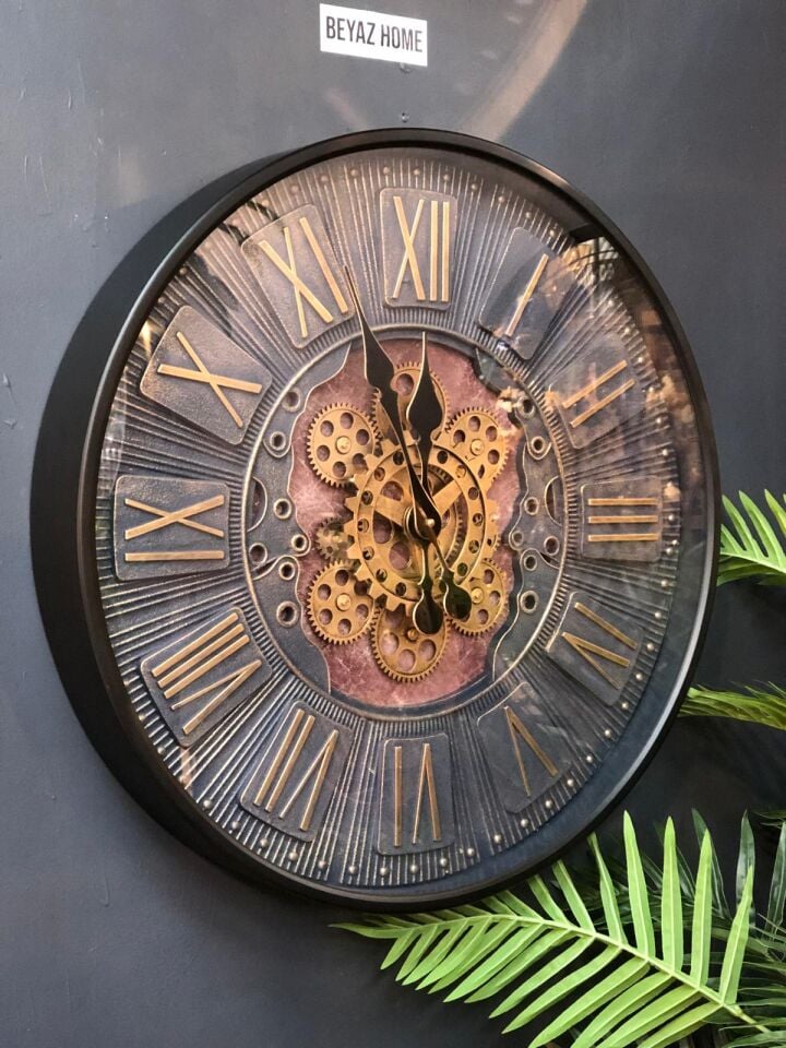 Duvar Saati Çarklı 60 cm (ithal) metal