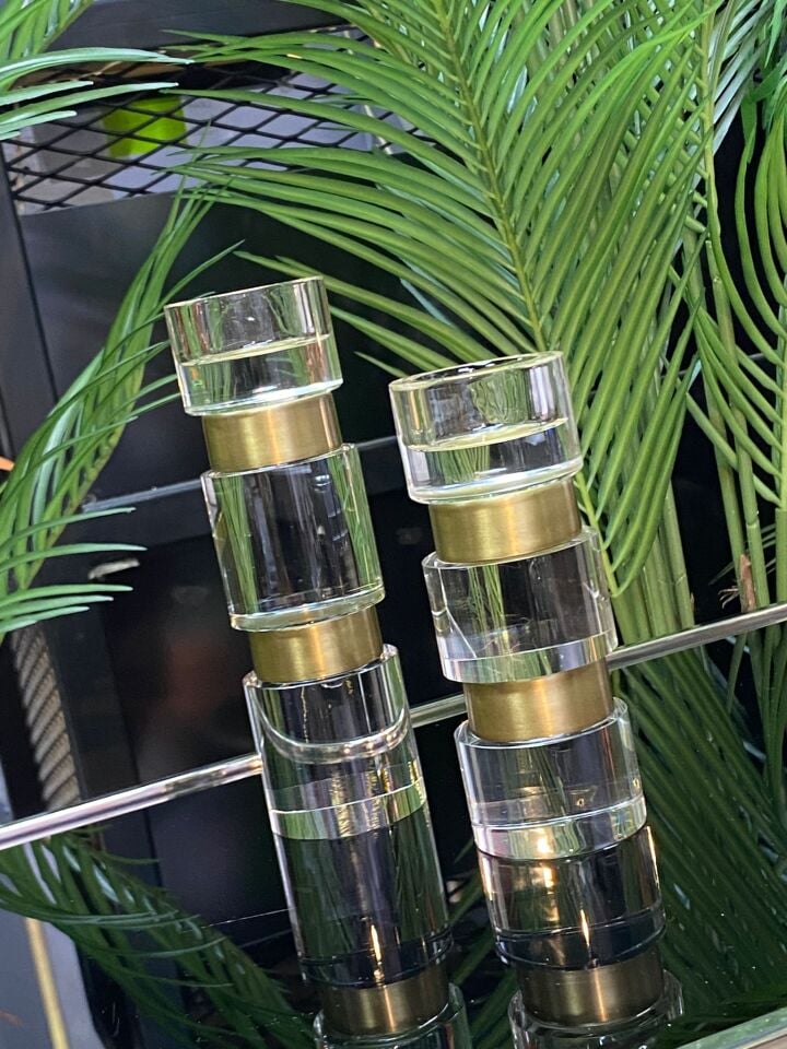 Kristal Mumluk 2 li (21-16,5 cm)