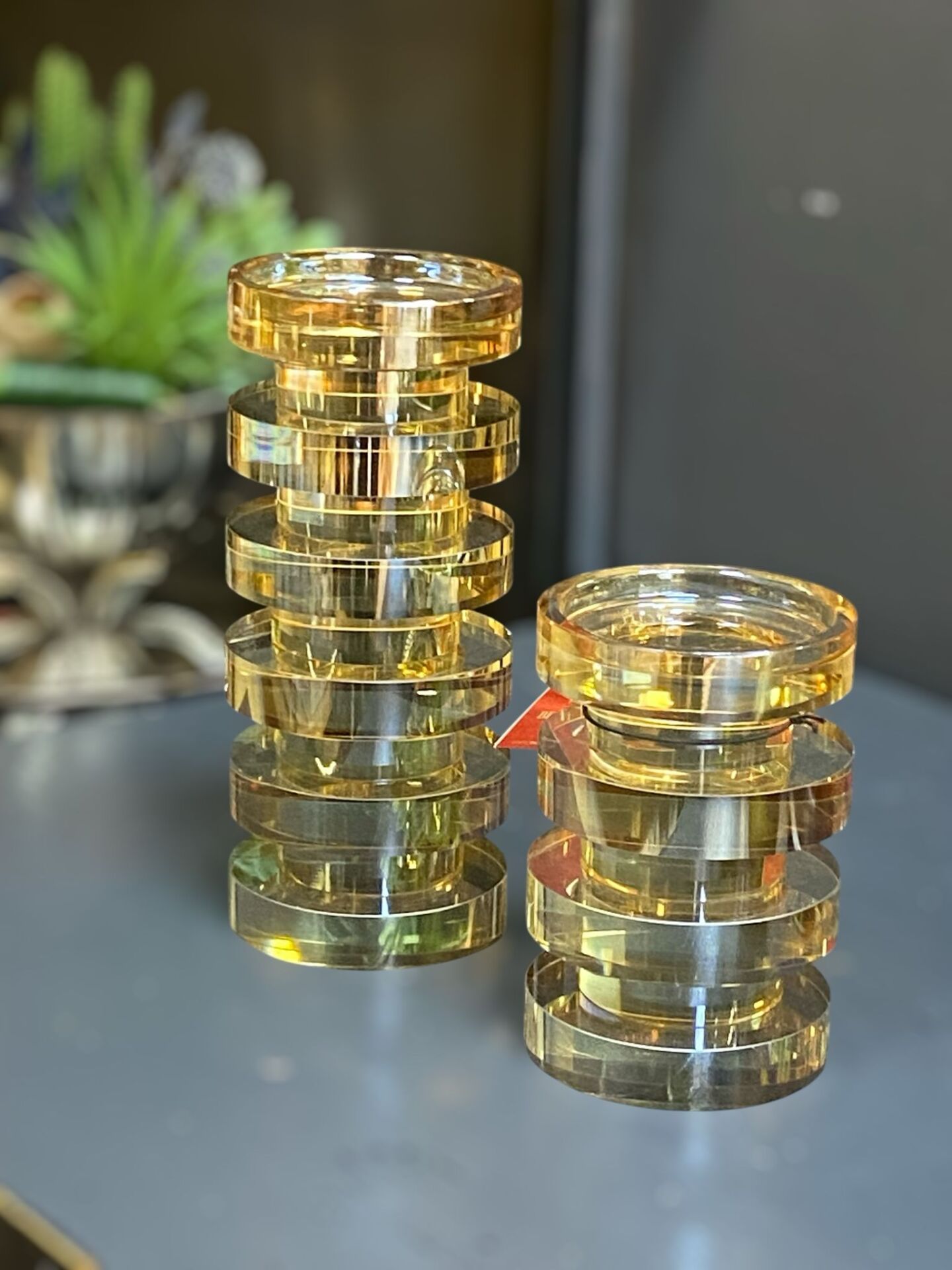 Kristal Mumluk 2 li (21-13cm)