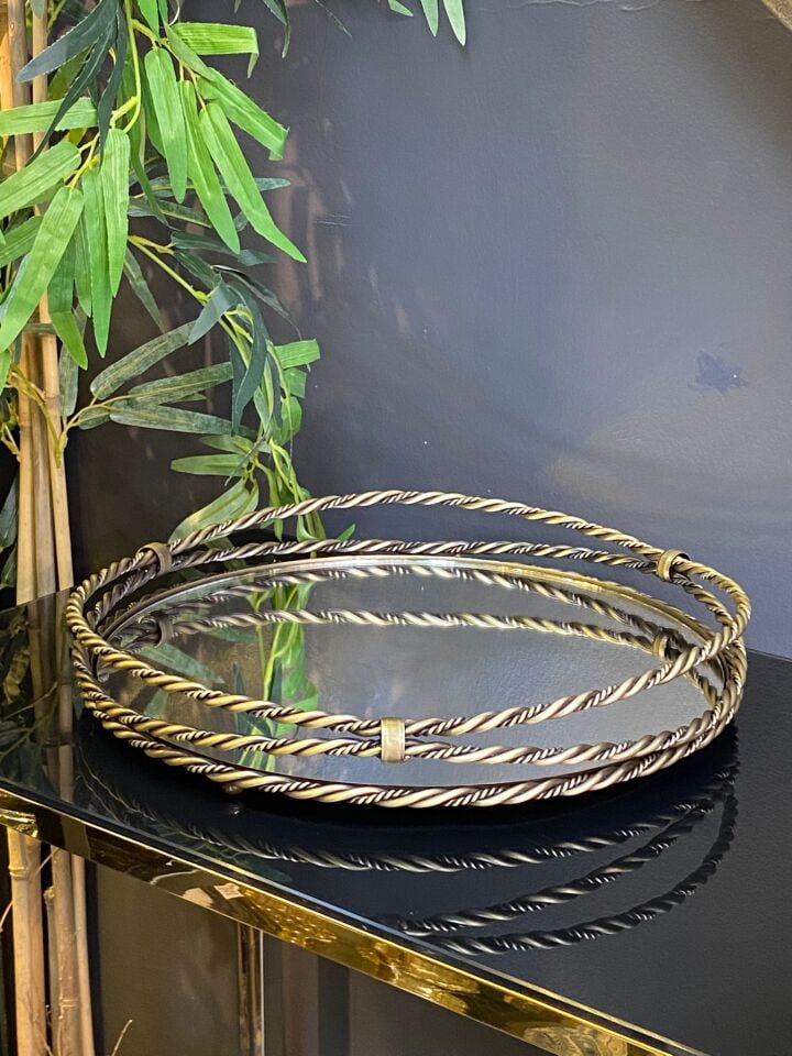 Tepsi Zincir Desen (eskitme) 38 CM