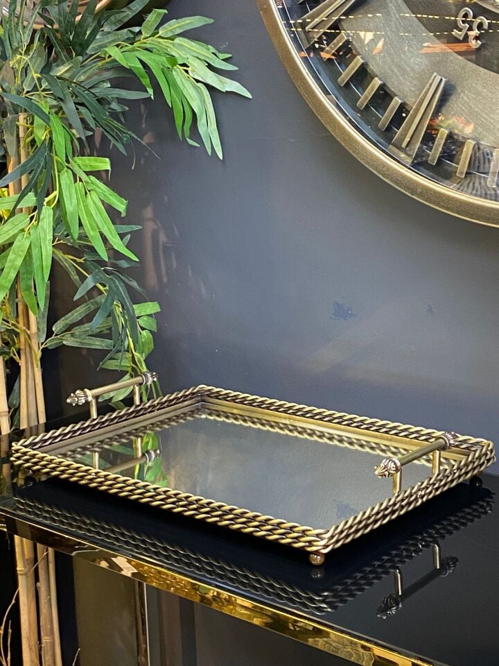 Tepsi Zincir Desen (eskitme) 44*33cm