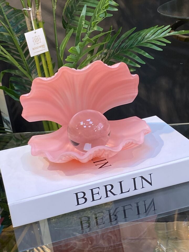 İstiridye Cam Opak Pudra 20*18 cm