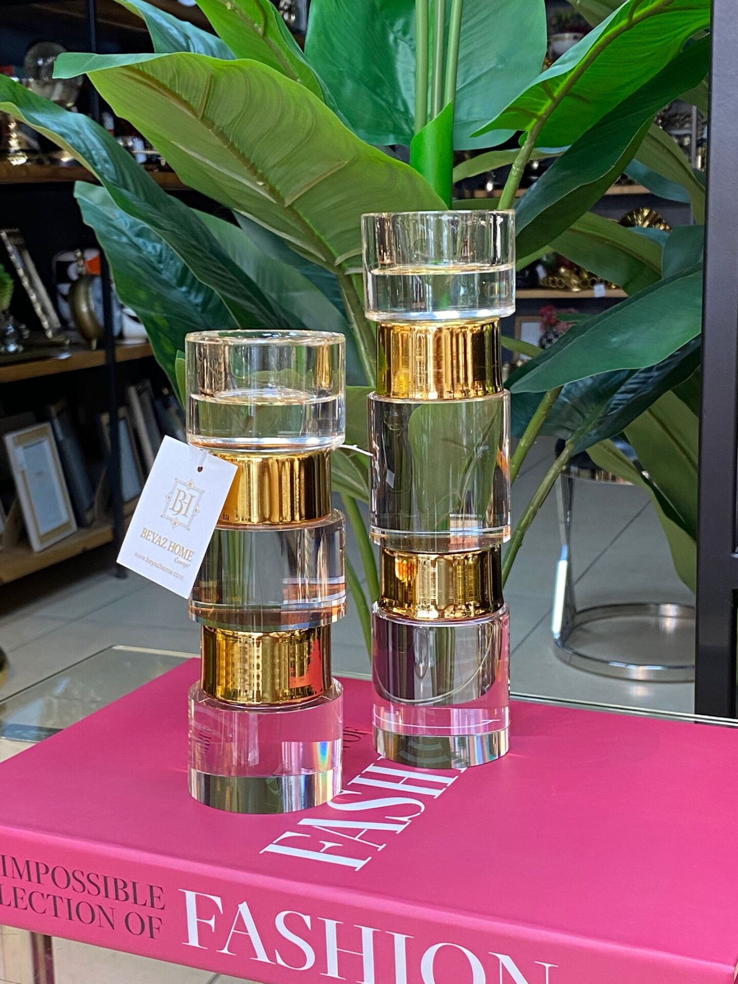 Kristal Mumluk 2 li (21-16,5 cm)