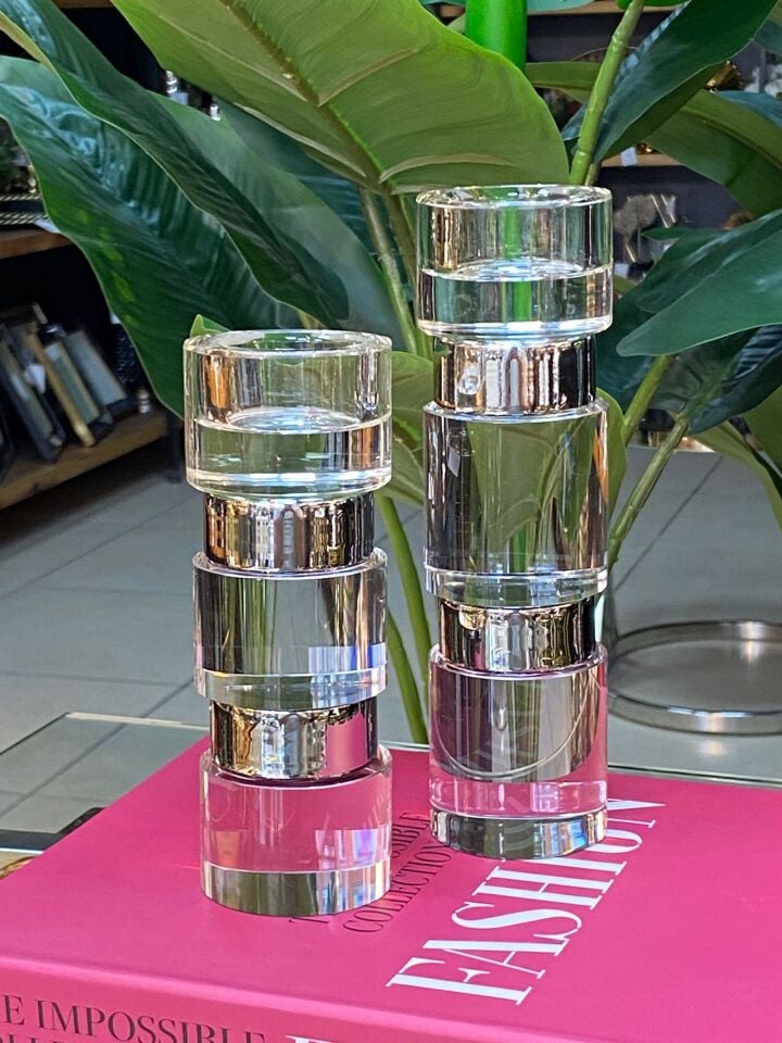 Kristal Mumluk 2 li (21-16,5 cm)