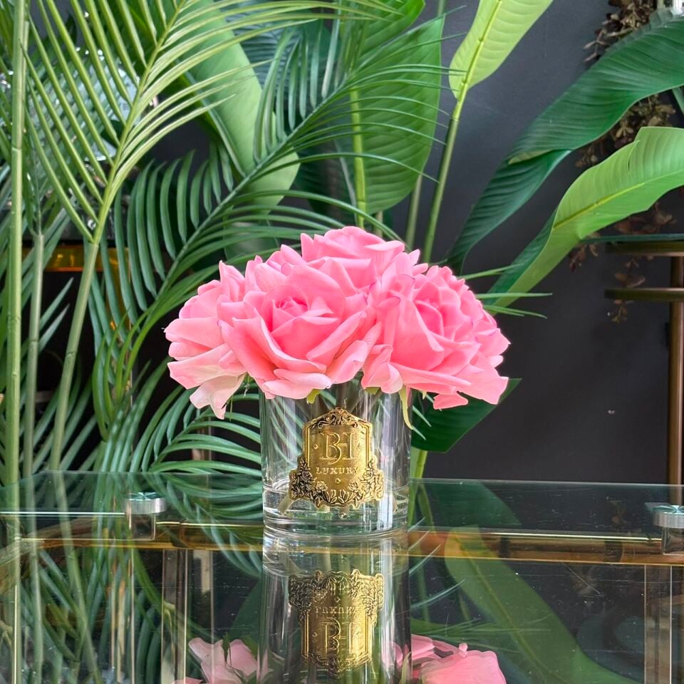 BH Luxury 7 Gül Pembe Islak Dokulu Kokulu Güller