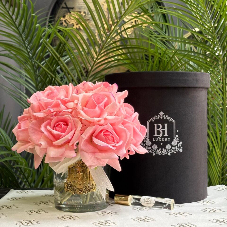 BH Luxury 14 Gül Pembe Islak Dokulu Kokulu Güller