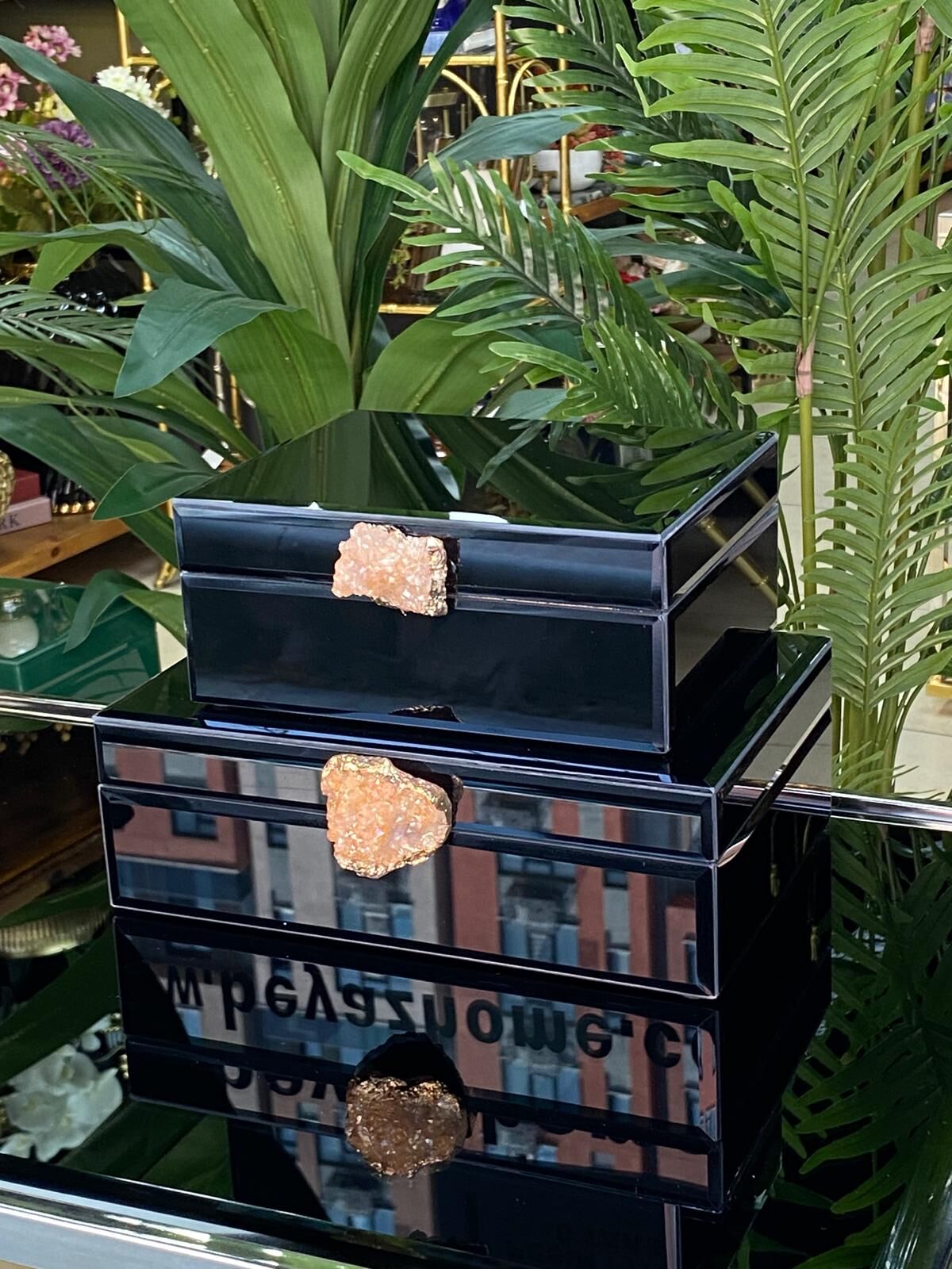 Dekoratif Kutu 2 li (Cam) 25x9 cm & 19x8 cm