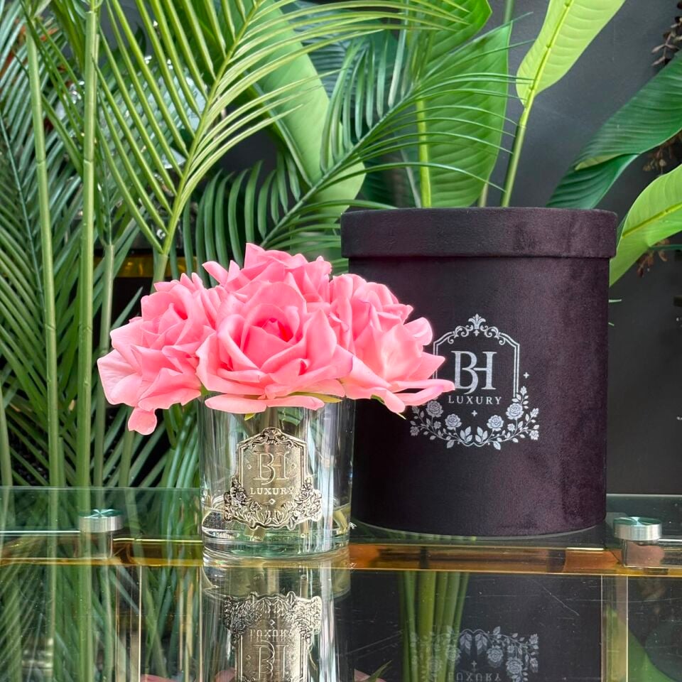BH Luxury 7 Gül Pembe Islak Dokulu Kokulu Güller