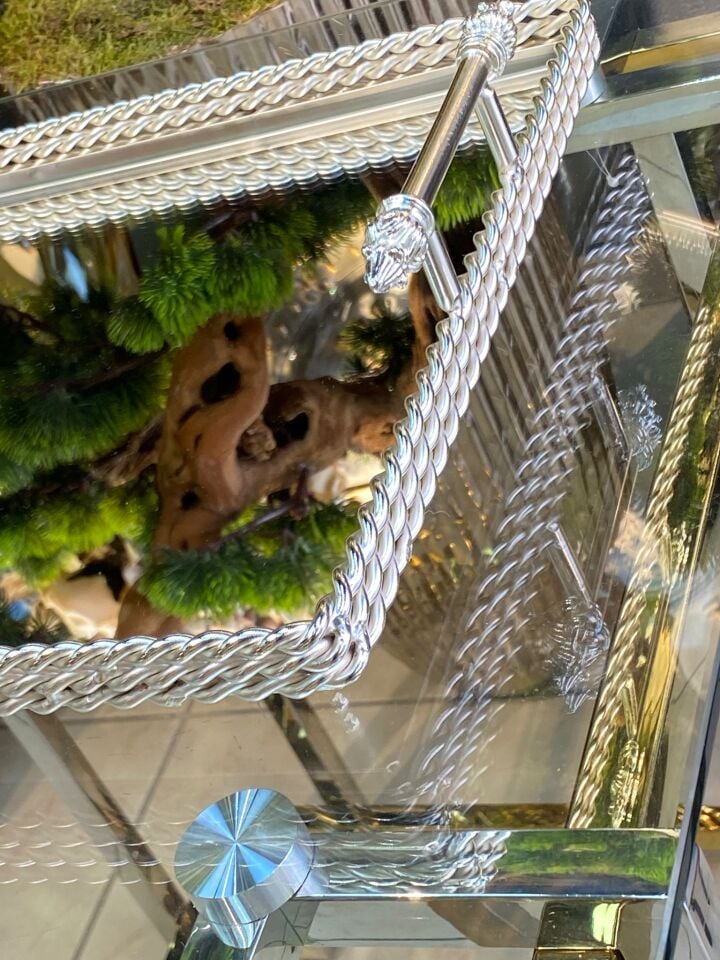 Tepsi Zincir Desen (gümüş) 44*33cm