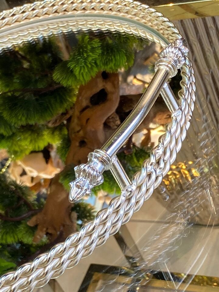 Tepsi Zincir Desen (gümüş) 38 CM