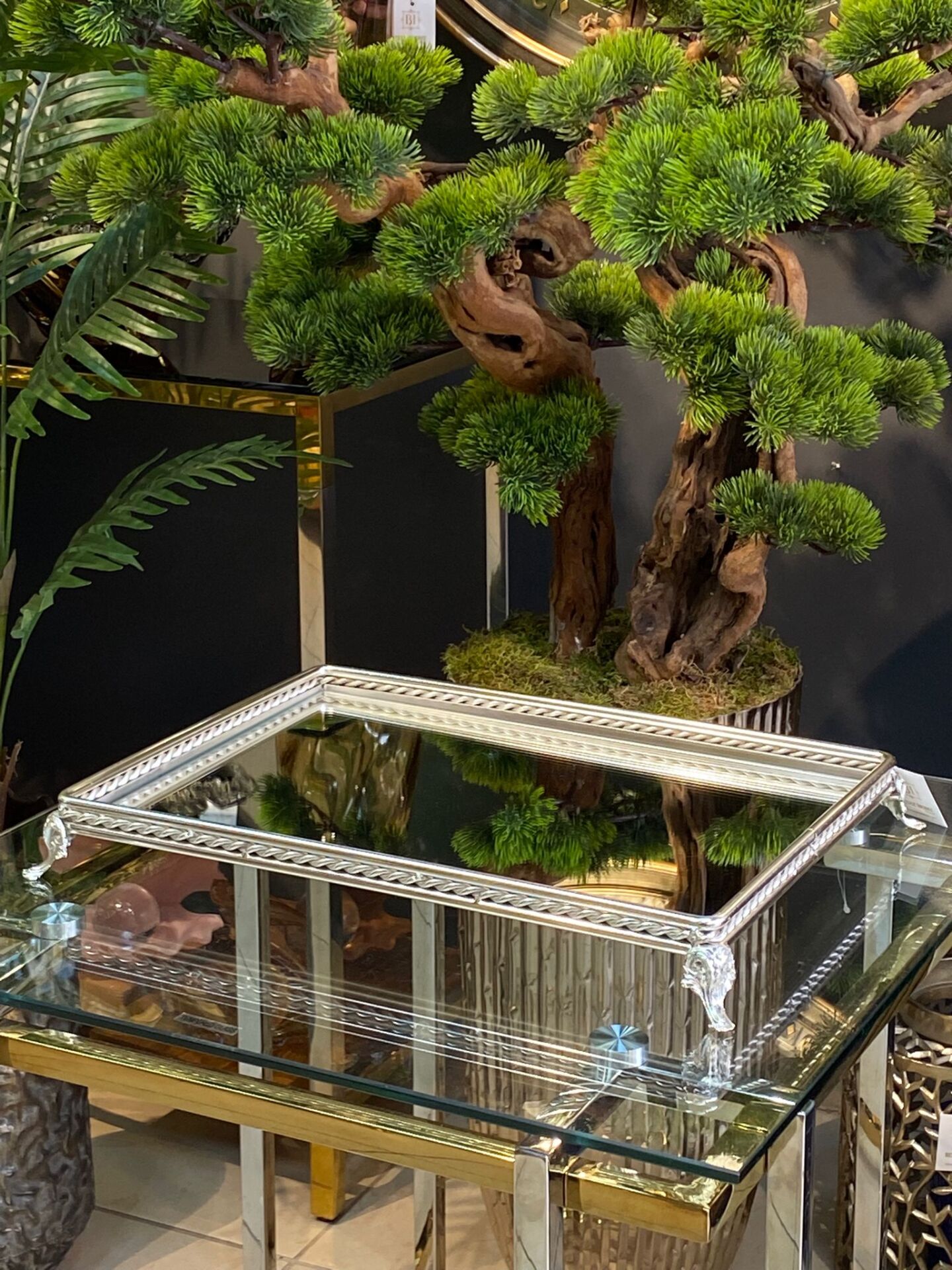 Tepsi Zincir Desen (gümüş) 44*33cm