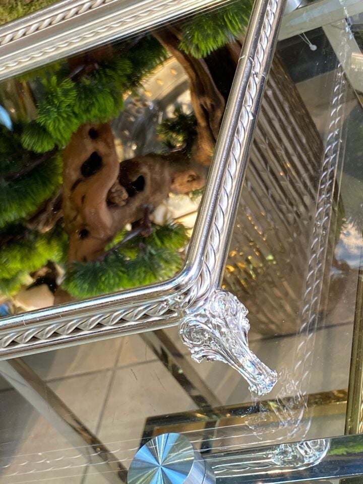 Tepsi Zincir Desen (gümüş) 44*33cm