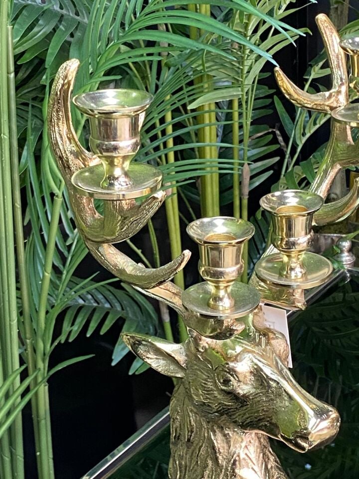 Mumluk Geyik Döküm 4lü (41*28 cm)