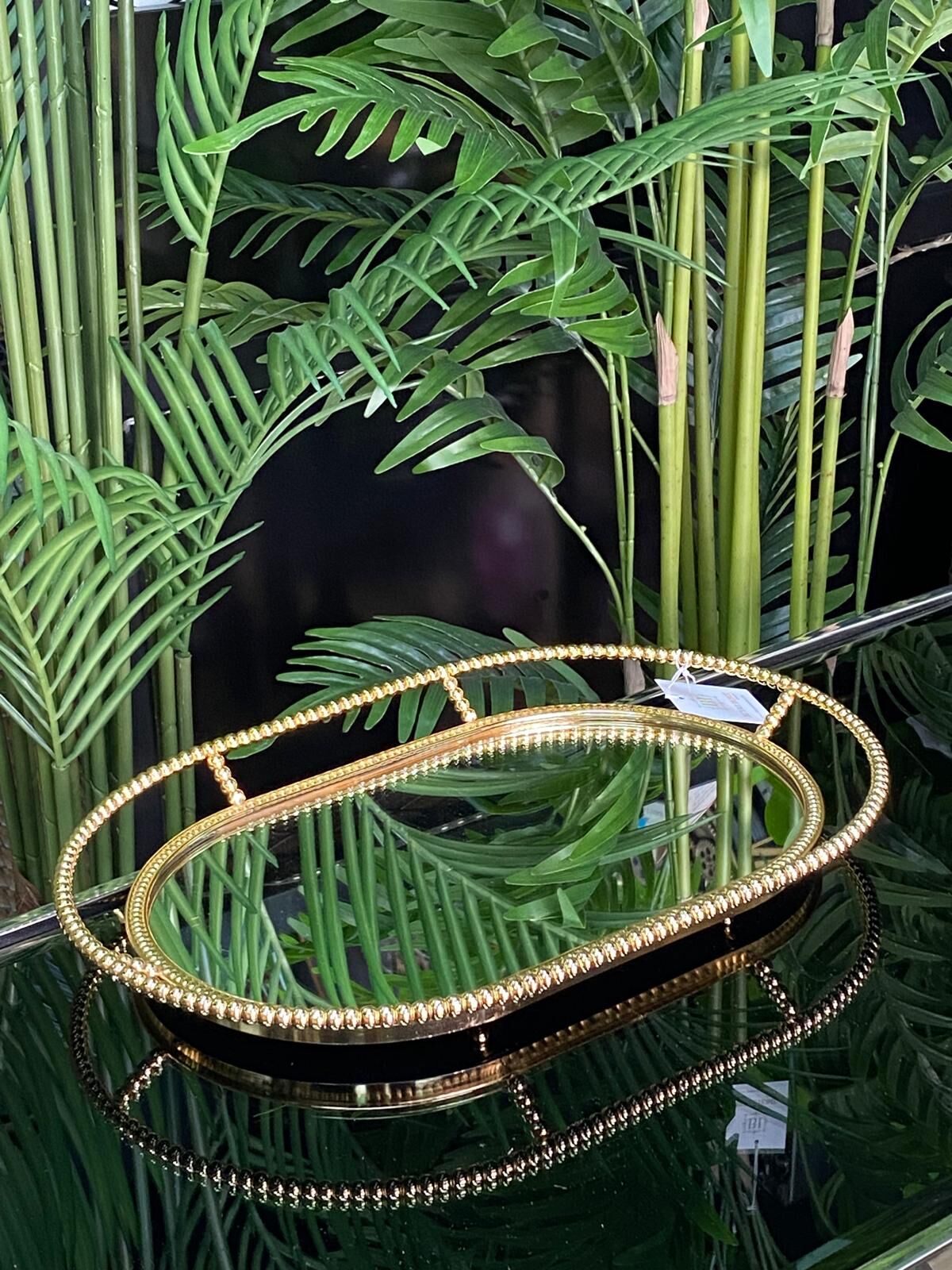 Tepsi İnci Desen (gold) 37*25 cm