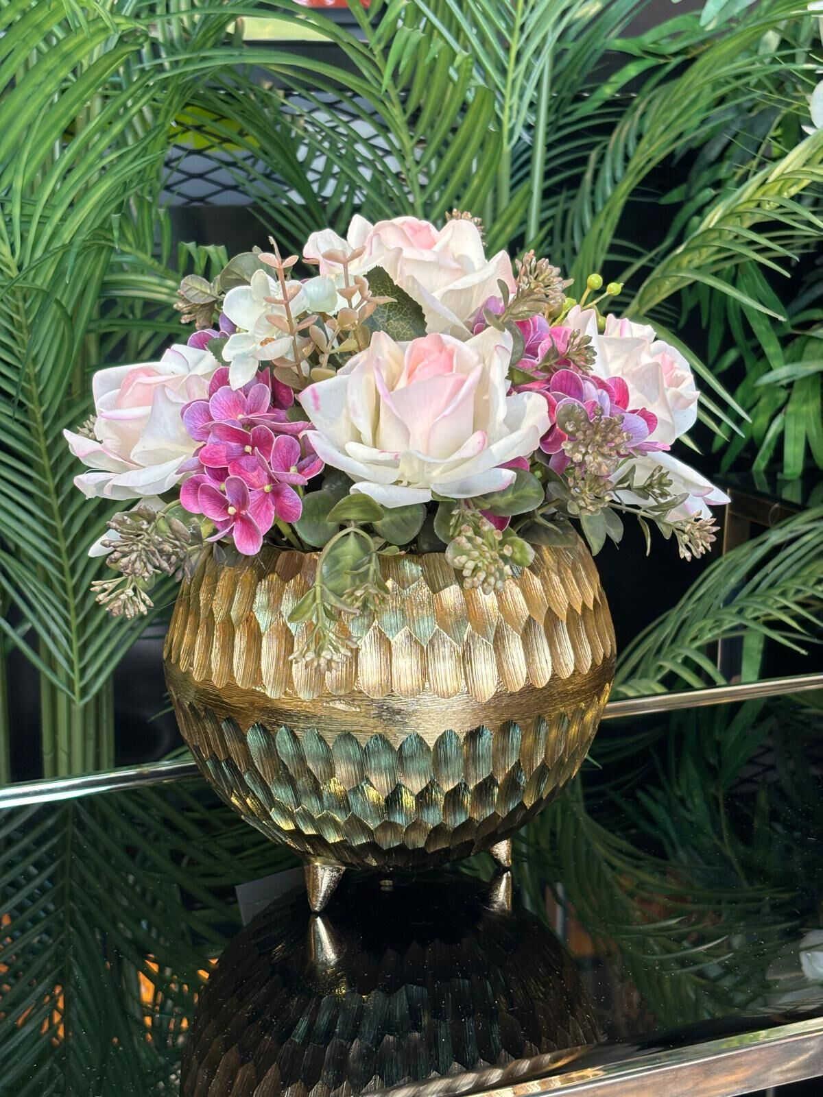 Çiçek Aranjman 30 cm(ıslak güllü)