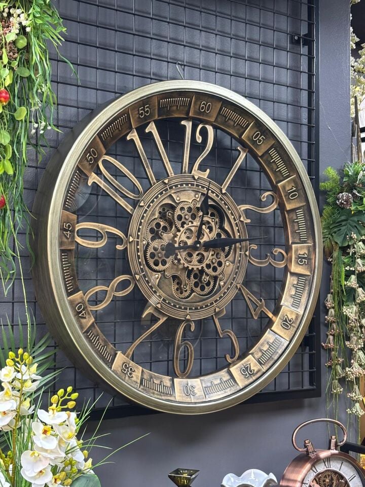 Çarklı Duvar Saati 80 cm  (İTHAL)