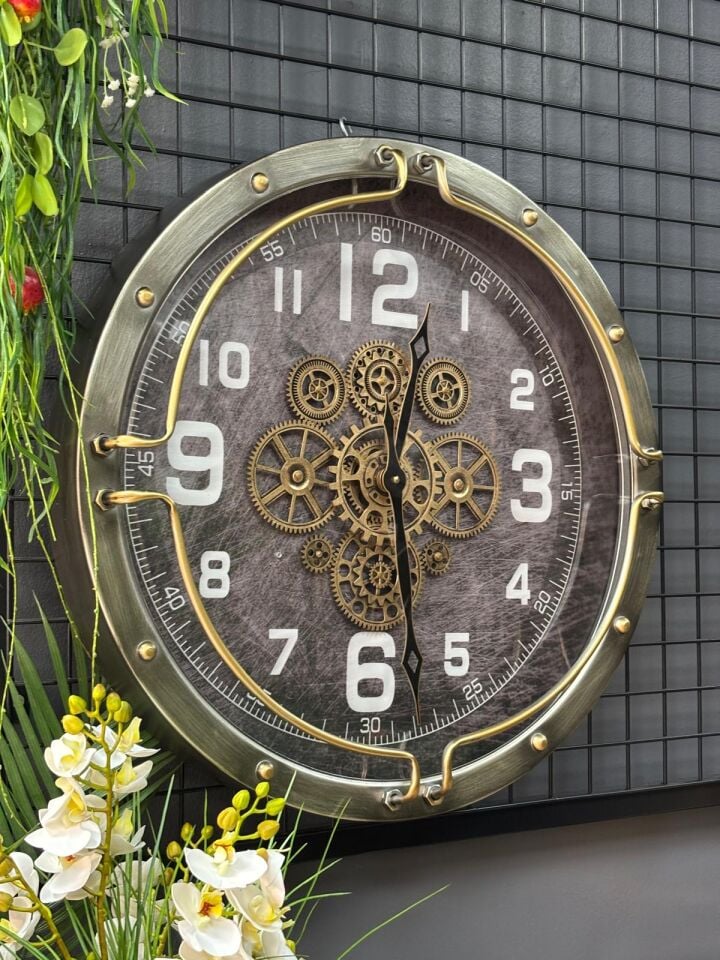 Çarklı Duvar Saati 60 cm  (İTHAL)