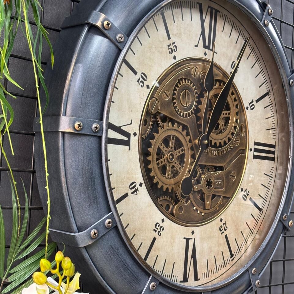 Çarklı Duvar Saati 60 cm  (İTHAL)