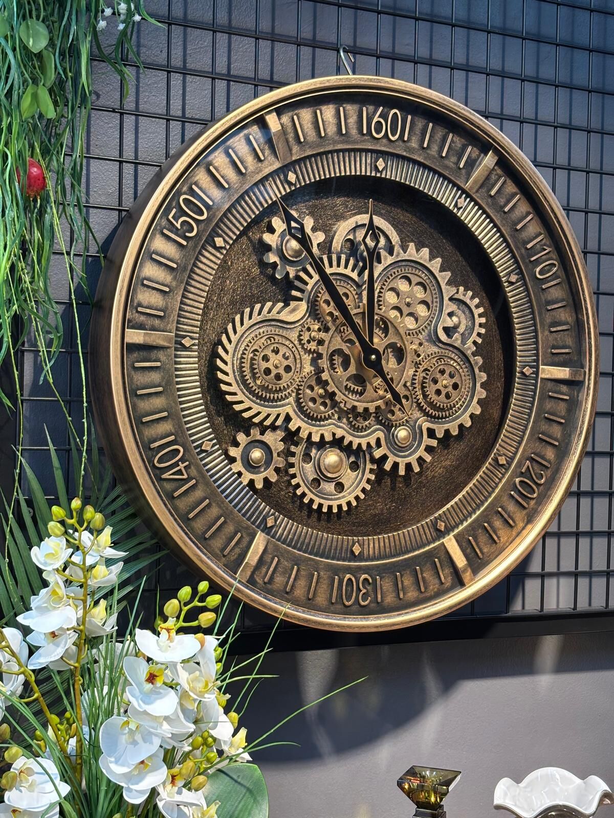 Çarklı Duvar Saati 60 cm (METAL)