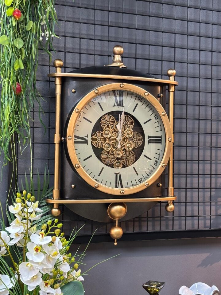 Çarklı Duvar Saati 60*46 cm  (İTHAL)