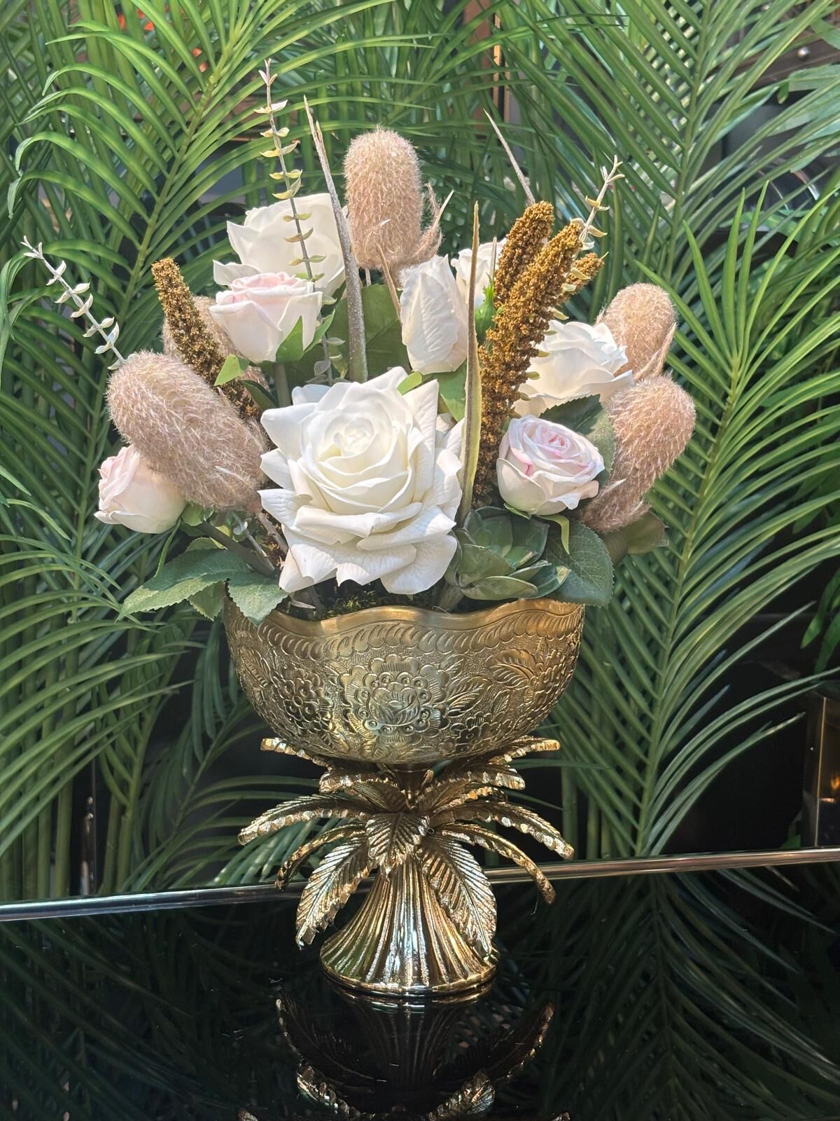 Vazo Döküm  aranjman (44 cm)