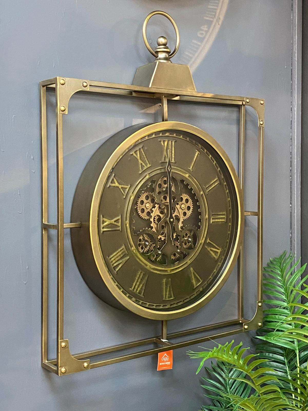 Çarklı Duvar Saati 60*60 cm  (İTHAL)