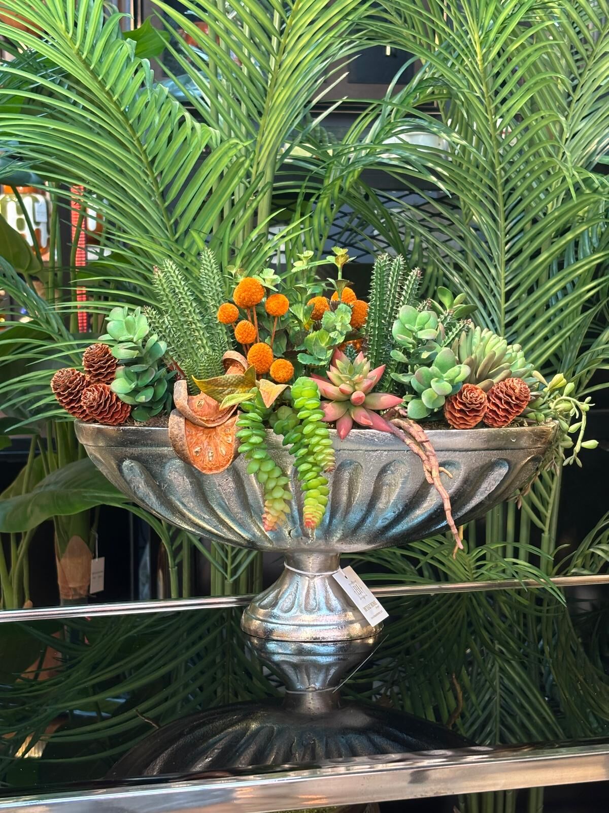 Sukulentli Döküm Vazo (31-42cm)