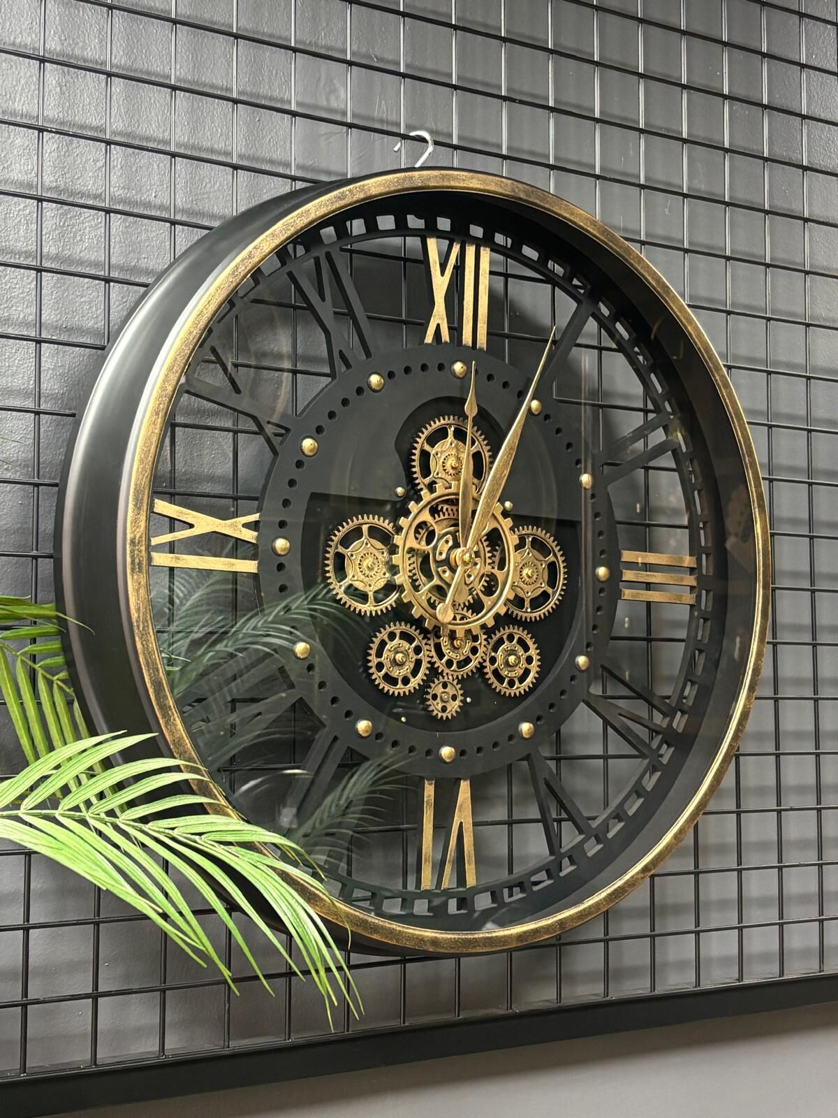 Çarklı Duvar Saati 60 cm (METAL)