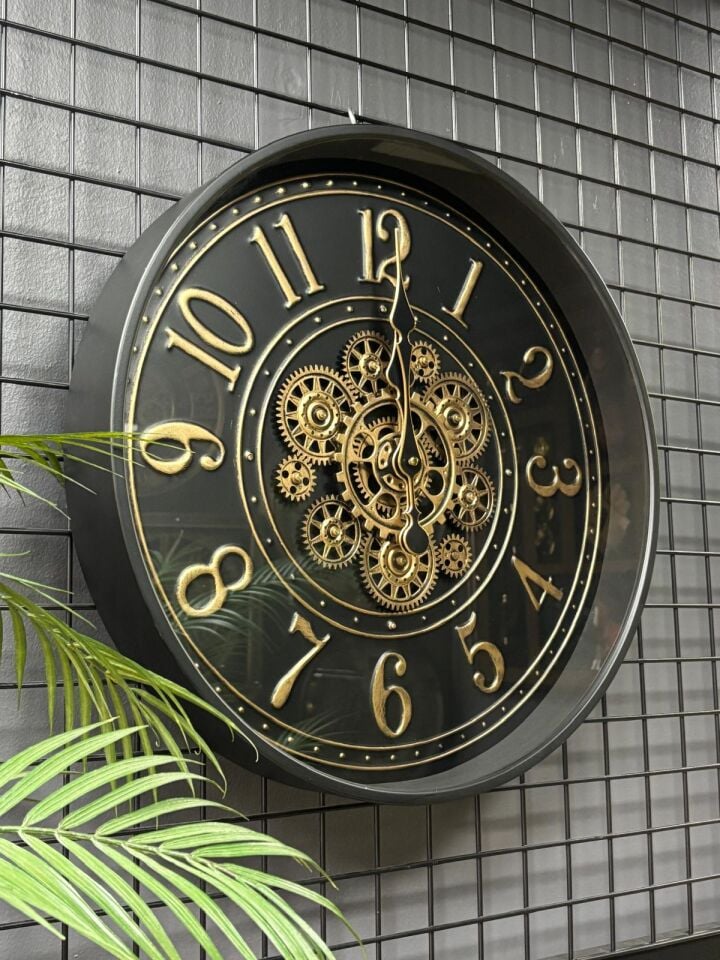 Çarklı Duvar Saati 50 cm (METAL)