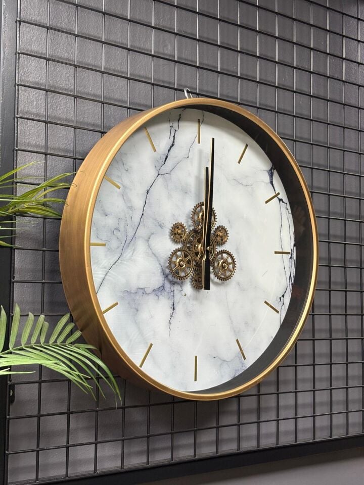 Çarklı Duvar Saati 50 cm (METAL)