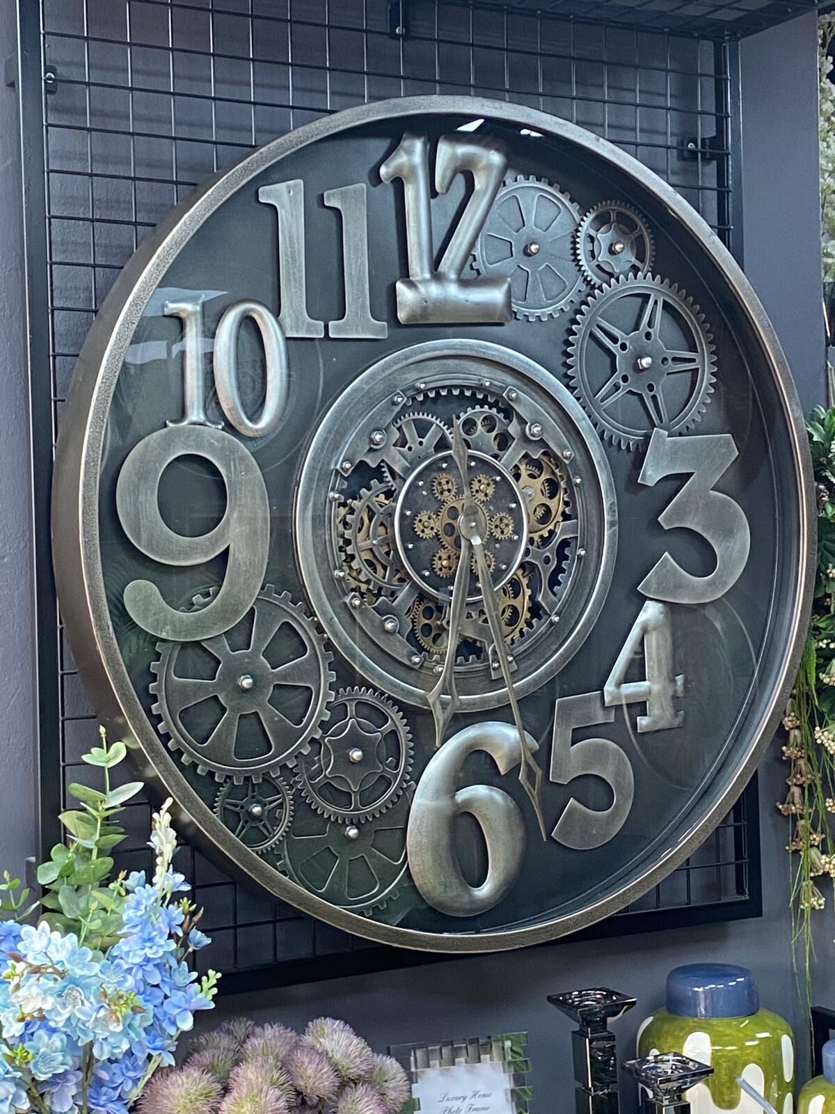 Çarklı Duvar Saati 100 cm (METAL)