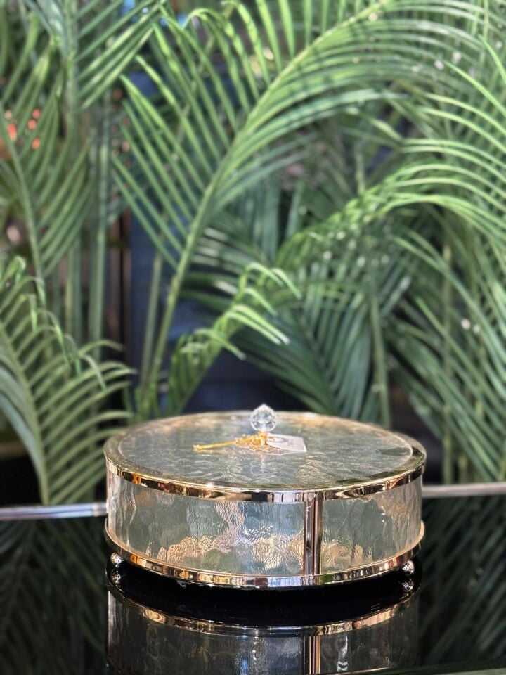 Cam kapaklı kutu 25*8 cm