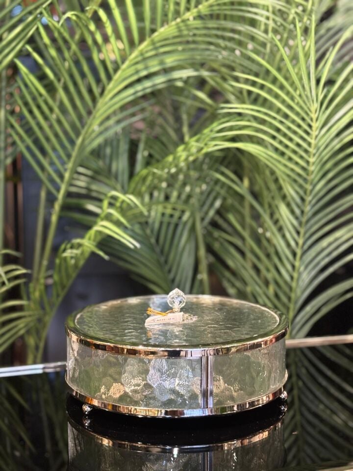 Cam kapaklı kutu 25*8 cm