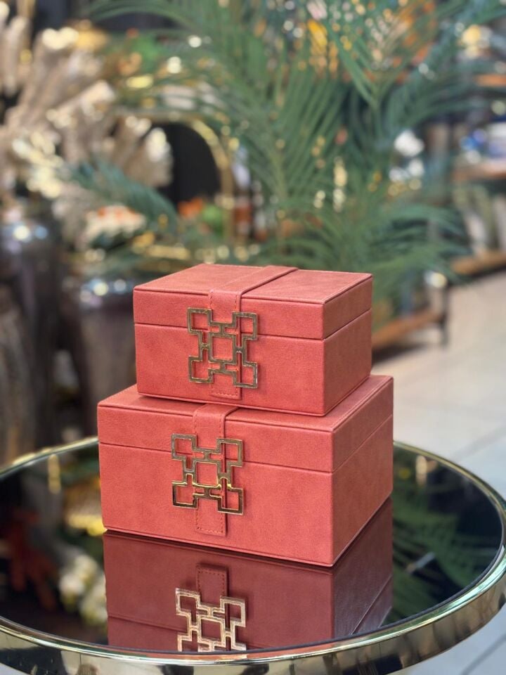 Dekoratif Kutu 2 li (Deri)