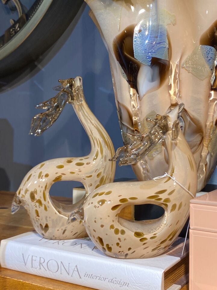 Cam Geyik Obje 2 li 20-17 cm