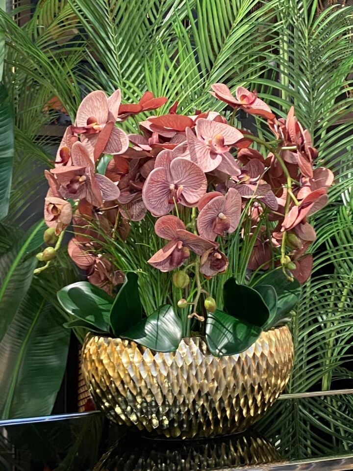 Orkide (yapay) Döküm vazo  58*38cm