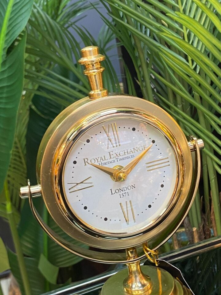 Masa Saati (Eskitme-gold)27cm