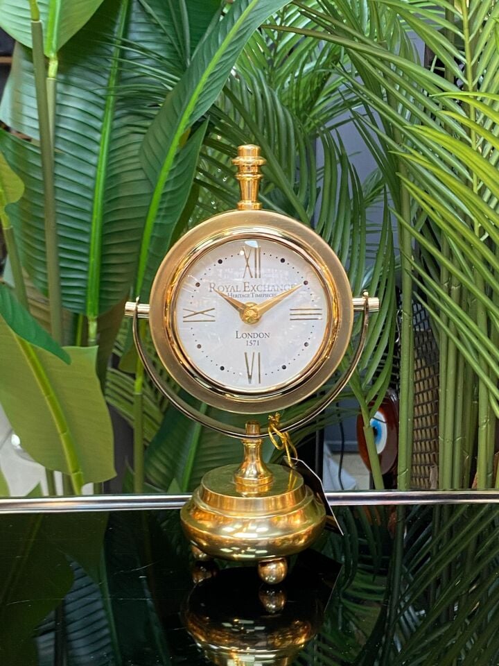 Masa Saati (Eskitme-gold)27cm